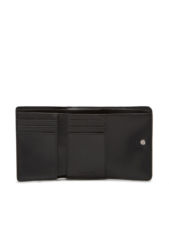 Calvin Klein Calvin Klein Ženski novčanik Ck Must Aop Small Trifold W Zip LV04F1038G Crna