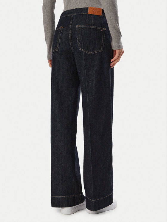 Tommy Hilfiger Tommy Hilfiger Traperice Indie WW0WW51408 Tamnoplava Wide Leg
