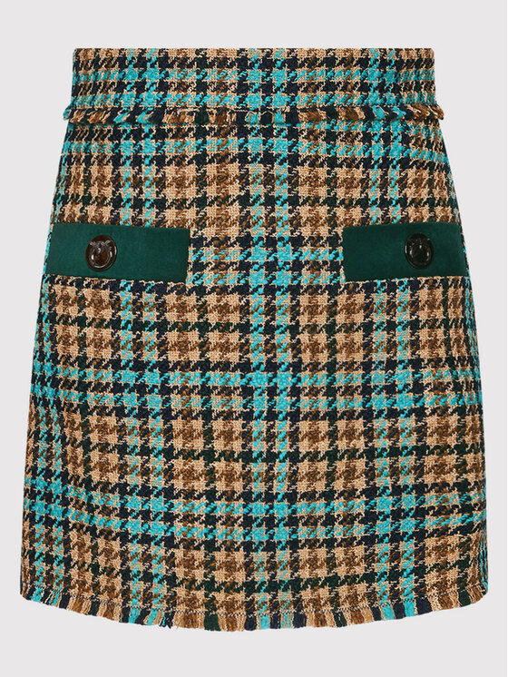 PINKO Pinko Spódnica trapezowa Golmud AI2122 BLK01 1G16UW 8572 Beżowy Regular Fit