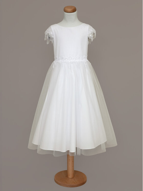 SLY SLY Sukienka 5SM-07B Écru Comfortable Fit