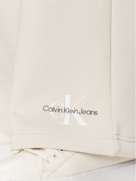 Calvin Klein Jeans Calvin Klein Jeans Sportinės kelnės J20J221296 Écru Relaxed Fit
