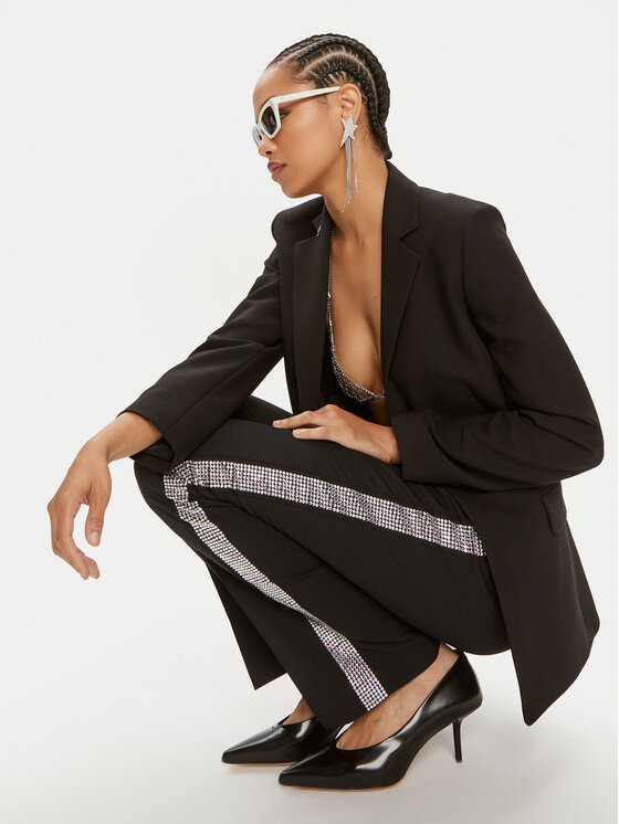 PINKO Pinko Pantaloni din material Perle 102837 A1JT Negru Regular Fit