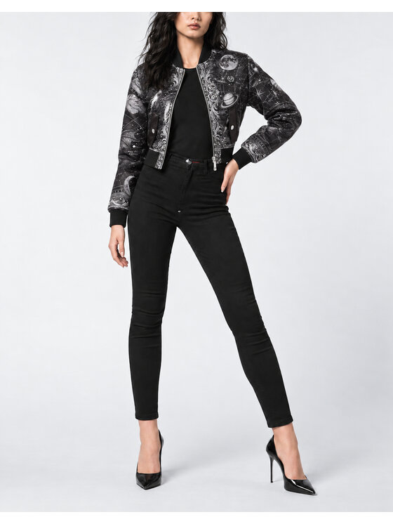 PHILIPP PLEIN PHILIPP PLEIN Kurtka bomber 31131 Czarny Regular Fit
