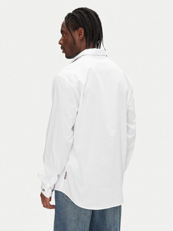 Just Cavalli Just Cavalli Πουκάμισο 78OAL2A0 Λευκό Relaxed Fit