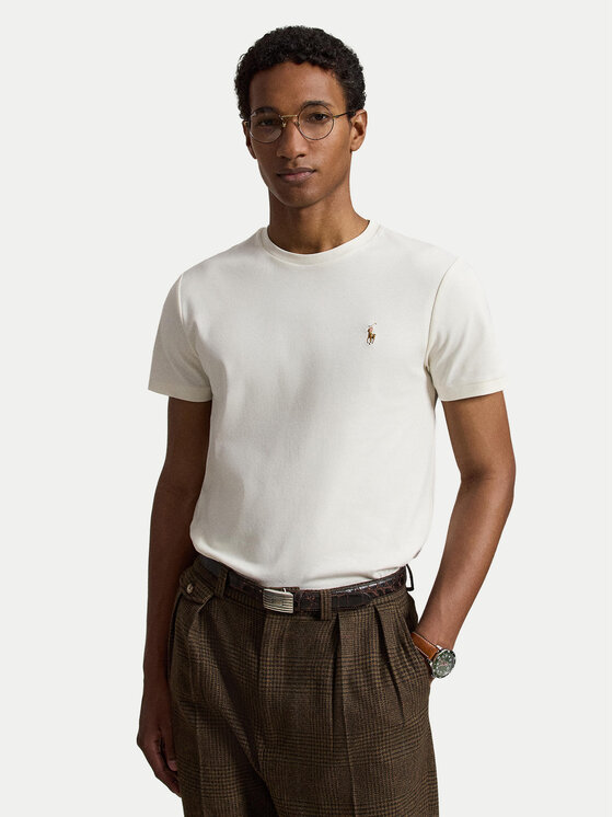 Polo Ralph Lauren Polo Ralph Lauren Marškinėliai 710740727094 Écru Custom Slim Fit