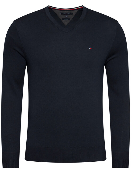 Tommy Hilfiger Tommy Hilfiger Sweater MW0MW04979 Sötétkék Regular Fit