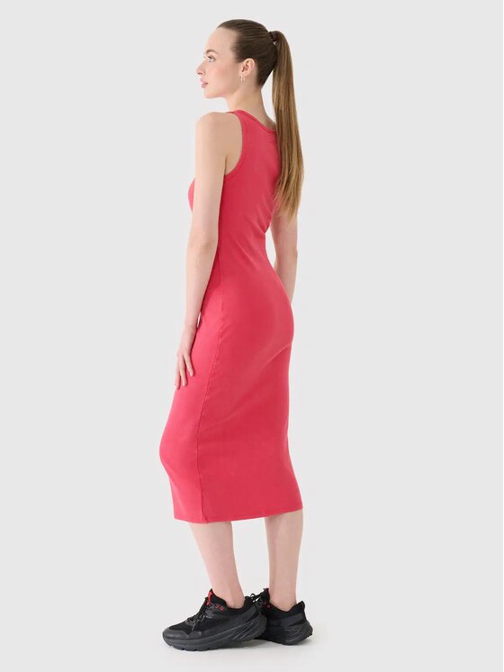 4F 4F Úpletové šaty 4FRSS25TDREF180-54S Ružová Slim Fit