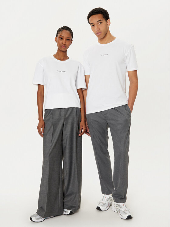 Filling Pieces Filling Pieces Majica Unisex 7443400 Bela Slim Fit