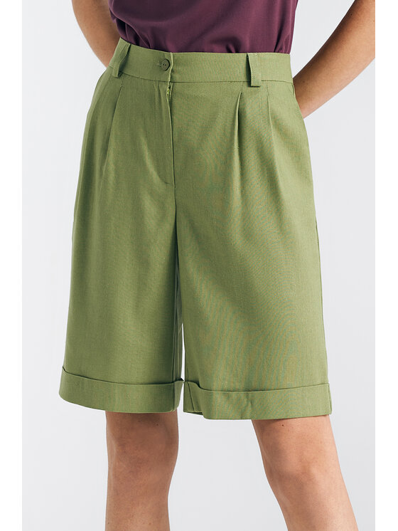 NIFE NIFE Elegantní šaty SD86 Zelená Relaxed Fit
