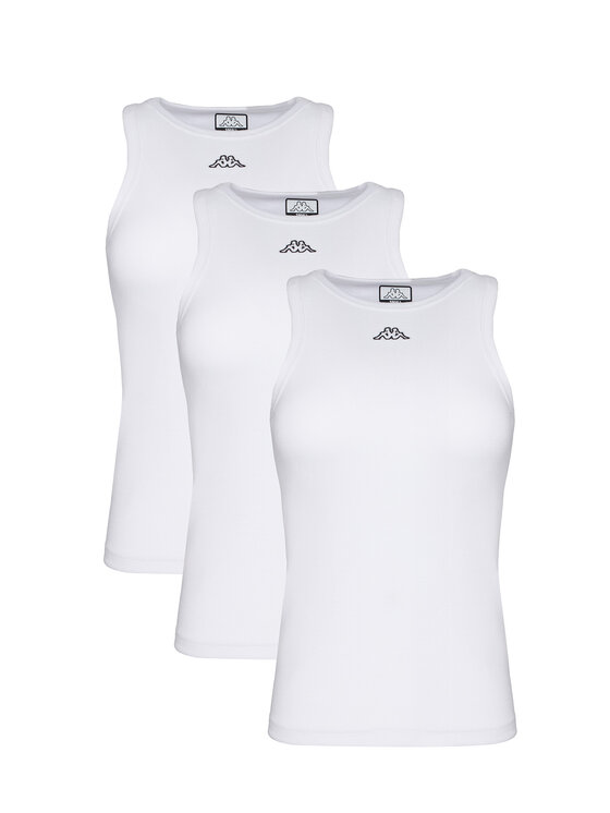 Kappa Komplet 2 topów Logo Benny 322565W Biały Regular Fit