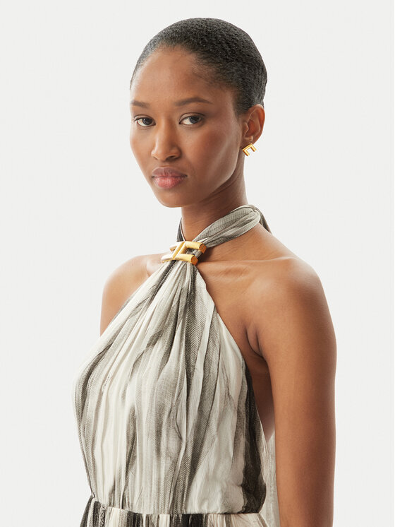 Elisabetta Franchi Elisabetta Franchi Sommerkleid ABR4752E2 E84 Schwarz Regular Fit