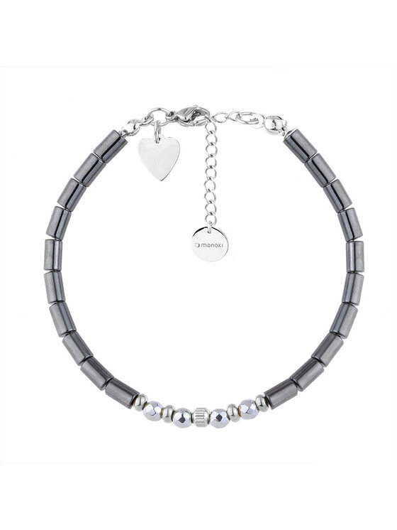Manoki manoki Bransoletka BA1062 Srebrny