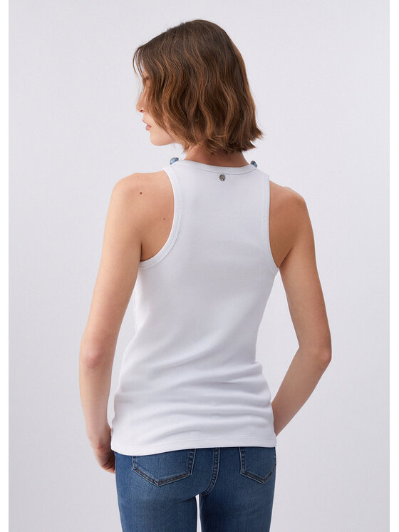 Liu Jo Liu Jo Top UA6354J4822P9715 Biały Regular Fit