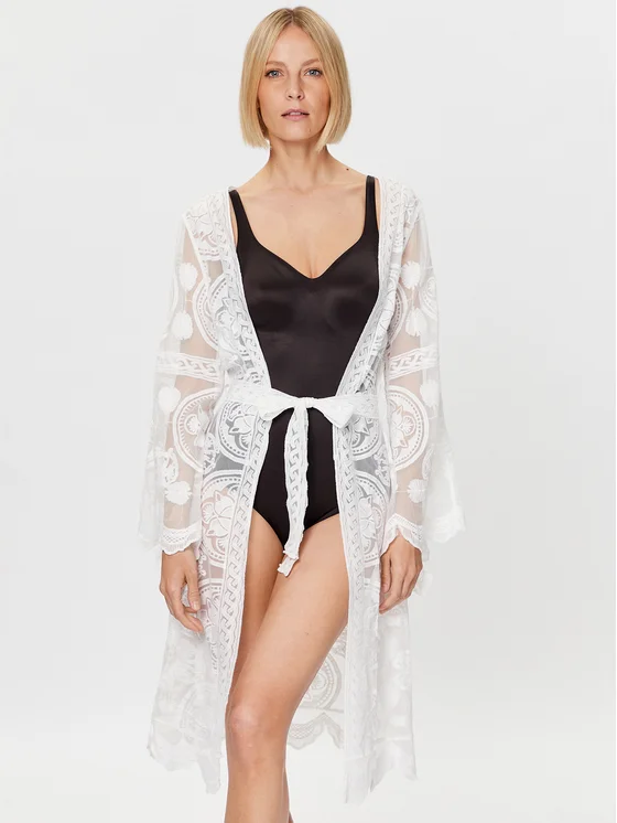 Selmark Kimono BC072 Weiß Regular Fit