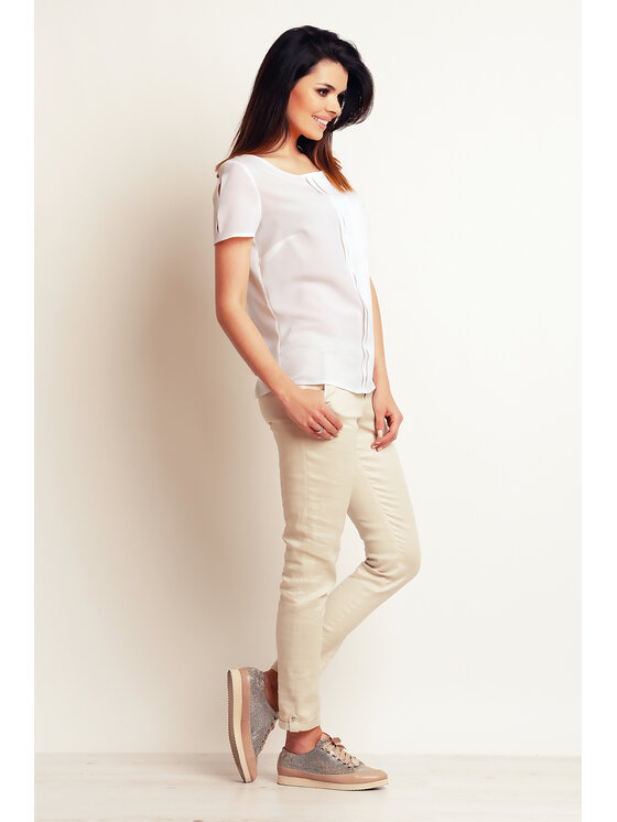 Infinite You Infinite You Bluzka M098 Écru Basic Fit