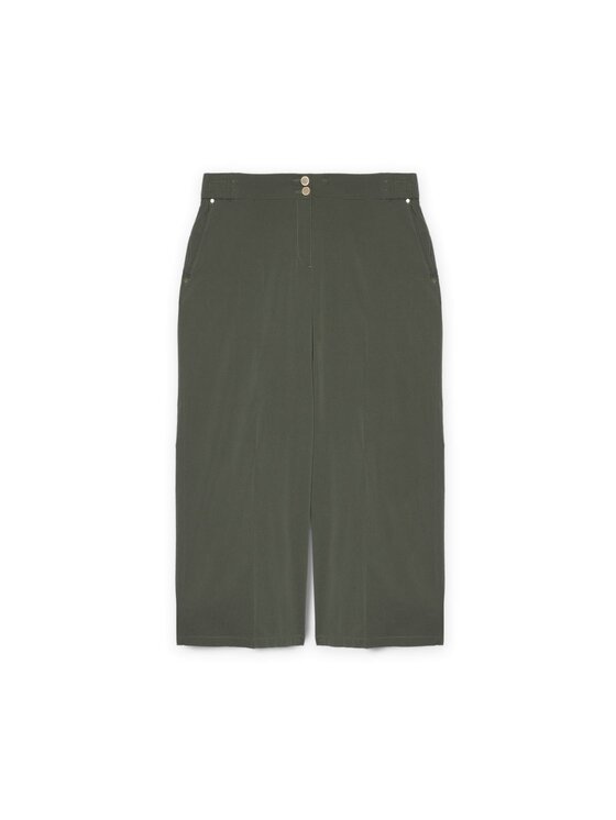 Fiorella Rubino Fiorella Rubino Pantaloni di tessuto P148L002131N035 Verde Cropp Fit