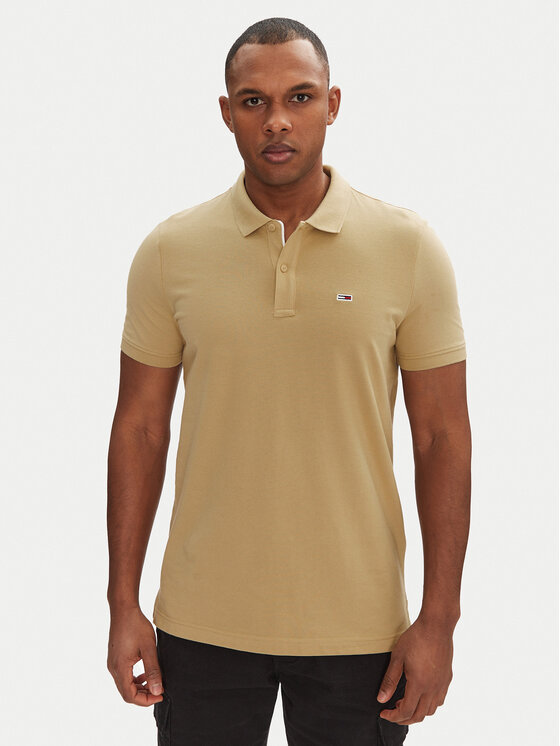 Tommy Jeans Tommy Jeans Tricou polo DM0DM20676 Bej Slim Fit