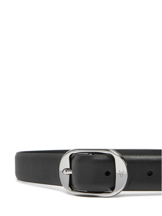 Calvin Klein Calvin Klein Ženski pas Forged Pin Belt 25Mm LV04K7014G Črna