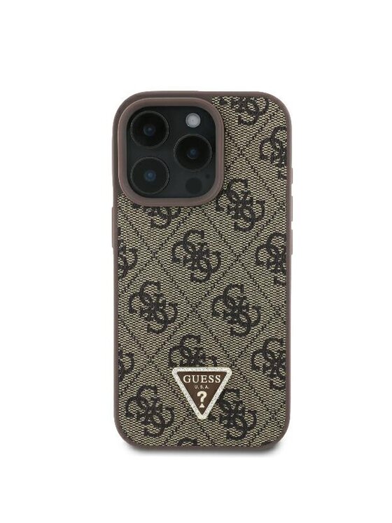 Guess Guess Etui na telefon iPhone 16 Pro Max Brązowy