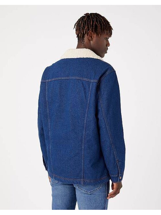Wrangler Wrangler Giacca di jeans WRANGE SHERPA JACKET Blu Regular Fit