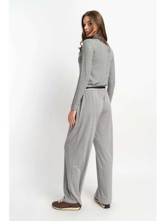 CLICK CLICK Kalhoty z materiálu 30-331 Šedá Active Fit