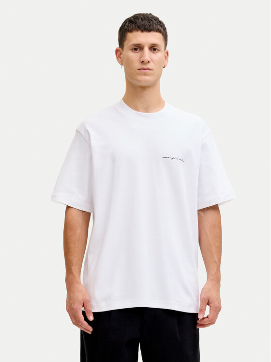 Jack & Jones Jack & Jones Marškinėliai Owen S 12292397 Balta Relaxed Fit