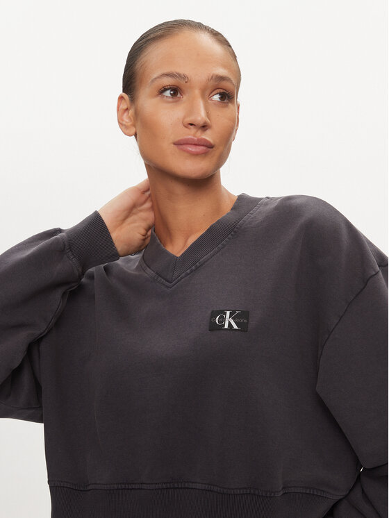Calvin Klein Jeans Calvin Klein Jeans Majica dugih rukava J20J223079 Siva Relaxed Fit