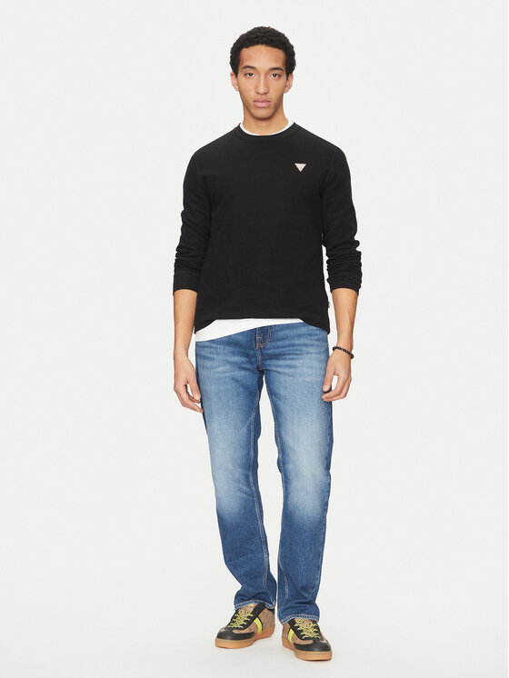 Guess Jeans Guess Jeans Mikina M4BI77 KCII1 Černá Regular Fit