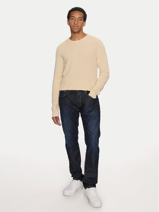 Blend Blend Sweter 20714336 Beżowy Regular Fit