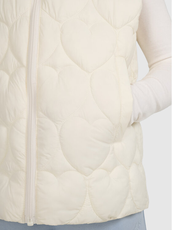 4F 4F Kamizelka OUTERWEAR Biały Oversize
