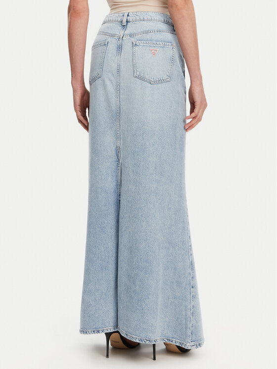 Guess Guess Džínsová sukňa W5GD83 D5B96 Modrá Regular Fit