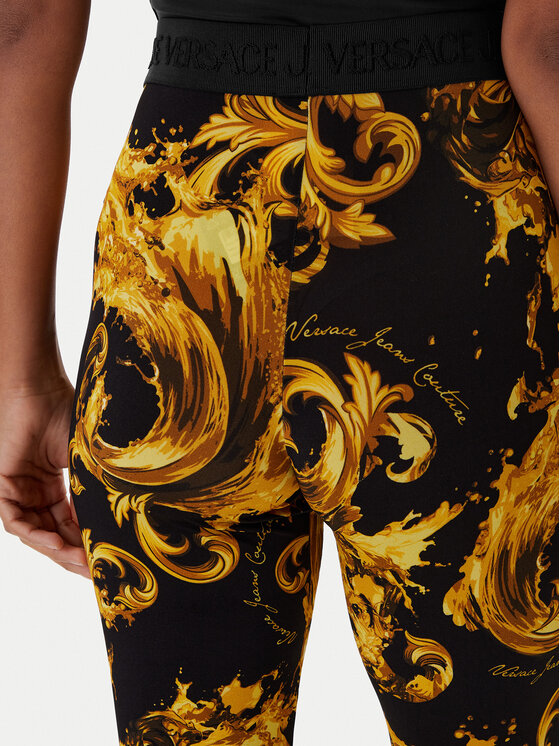 Versace Jeans Couture Versace Jeans Couture Legginsy 80HAC107 JS533 Czarny Flare Fit