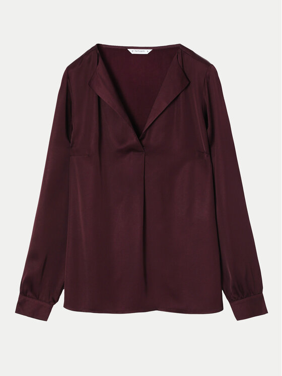 Tatuum Tatuum Bluza Meryl T2422.046B Bordo rdeča Relaxed Fit