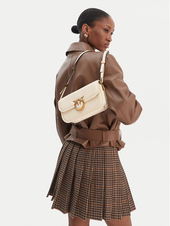 PINKO PINKO Τσάντα Love Box Baguette Al 25-26 PLTT 105083 A26L Εκρού