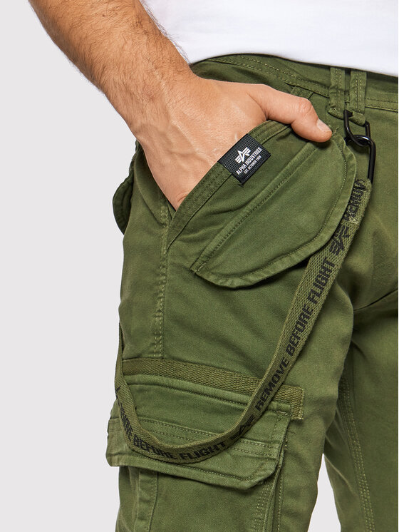Alpha Industries Alpha Industries Hlače Utility 128202 Zelena Slim Fit