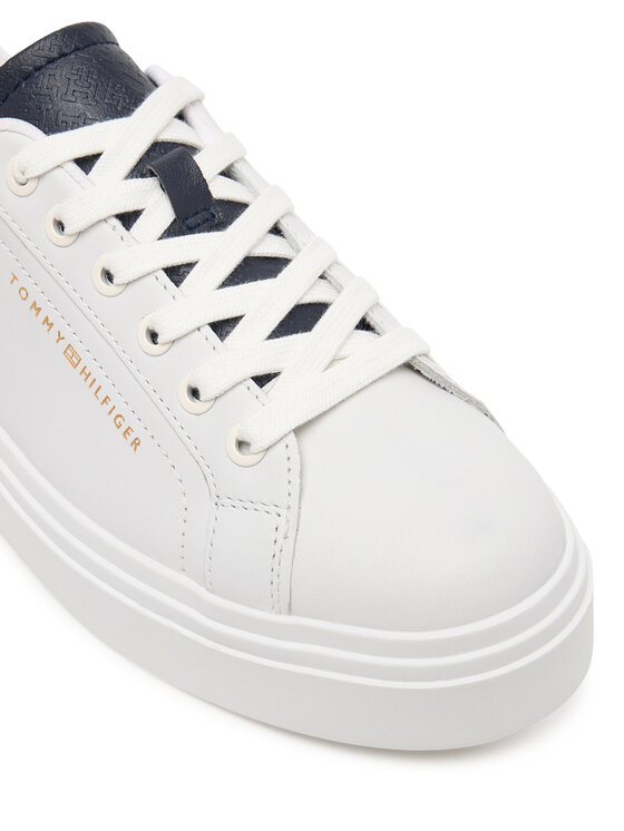 Tommy Hilfiger Tommy Hilfiger Laisvalaikio batai Th Feminine Platform Monogram FW0FW09594 Balta