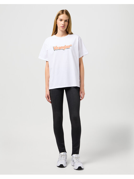 Wrangler Wrangler Spodnie materiałowe HIGH SKINNY Niebieski Skinny Fit