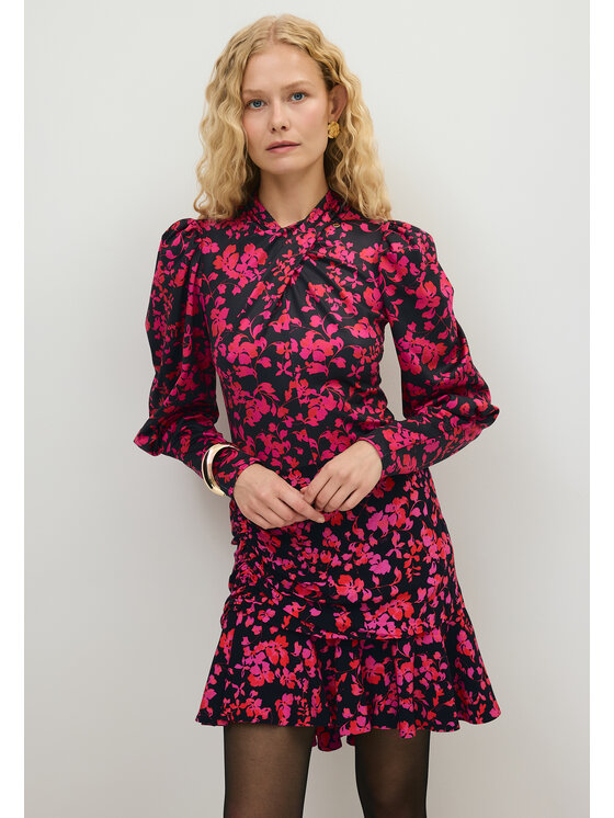 BIZUU BIZUU Mini sukně MEXICANA FLORAL MINI SKIRT Růžová Standard Fit