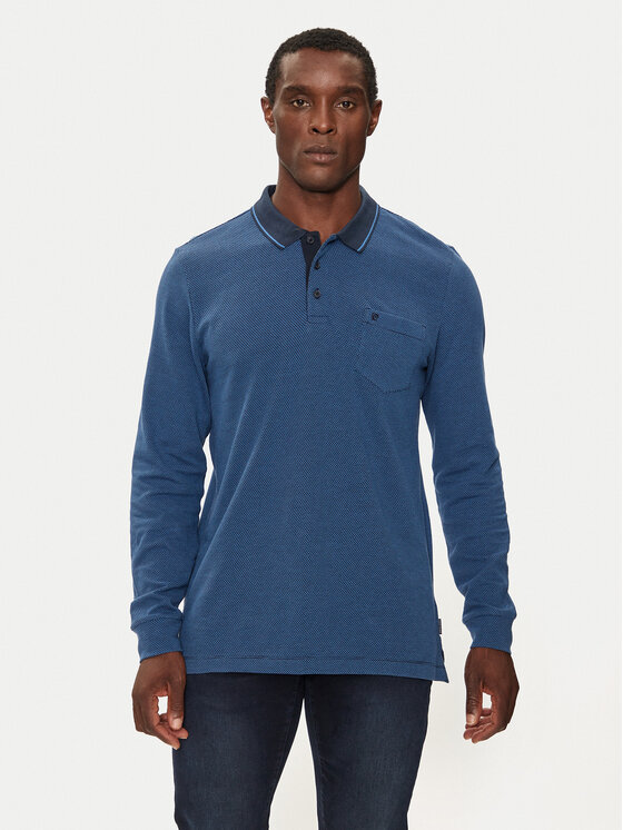 Pierre Cardin S dlhými rukávmi C5 30534.3048 Modrá Regular Fit
