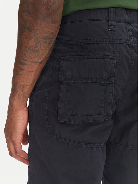 Aeronautica Militare Aeronautica Militare Šortky z materiálu 251BE041CT1122 Tmavomodrá Regular Fit