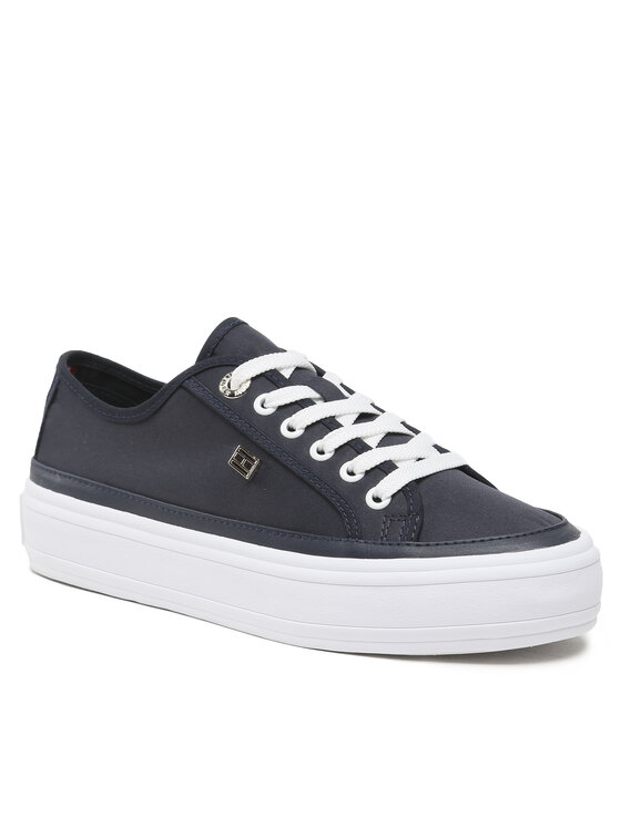Tommy Hilfiger Tommy Hilfiger Tenniskingad Essential Vulc Canvas Sneaker FW0FW07459 Tumesinine