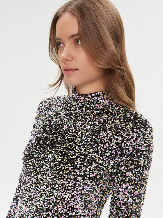 Bruuns Bazaar Bruuns Bazaar Sukienka koktajlowa BBW3693 Czarny Regular Fit