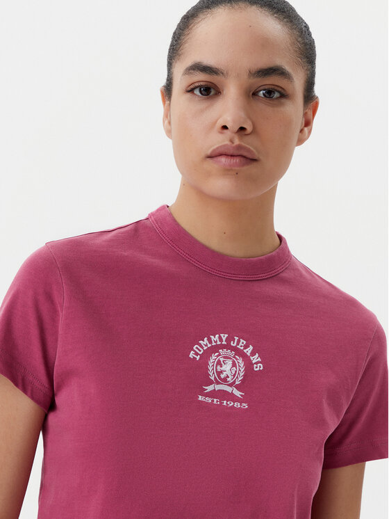 Tommy Jeans Tommy Jeans T-Shirt Varsity DW0DW20317 Różowy Regular Fit