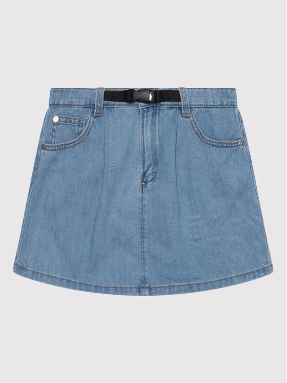 United Colors Of Benetton Fustă 4UTPC0003 Albastru Regular Fit