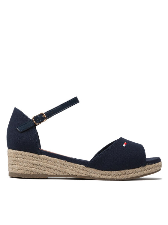 Tommy Hilfiger Espadrilky Rope Wedge Sandal T3A7-32185-0048 M Tmavomodrá