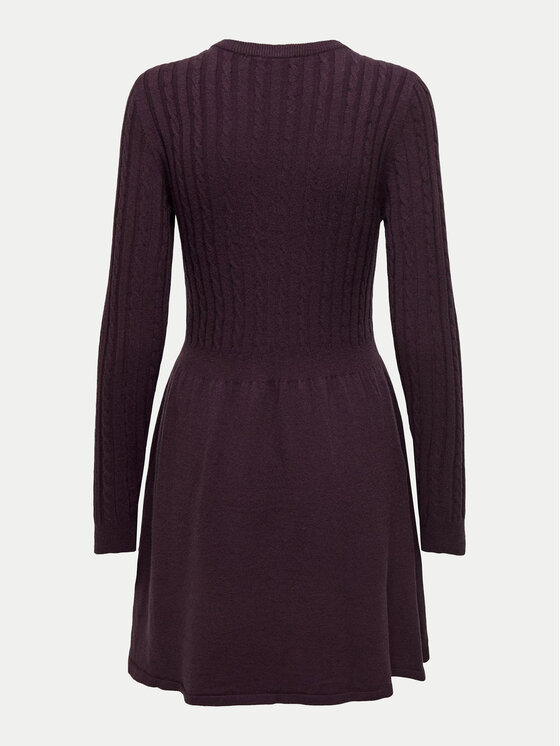 ONLY ONLY Strickkleid 15306551 Dunkelrot Regular Fit
