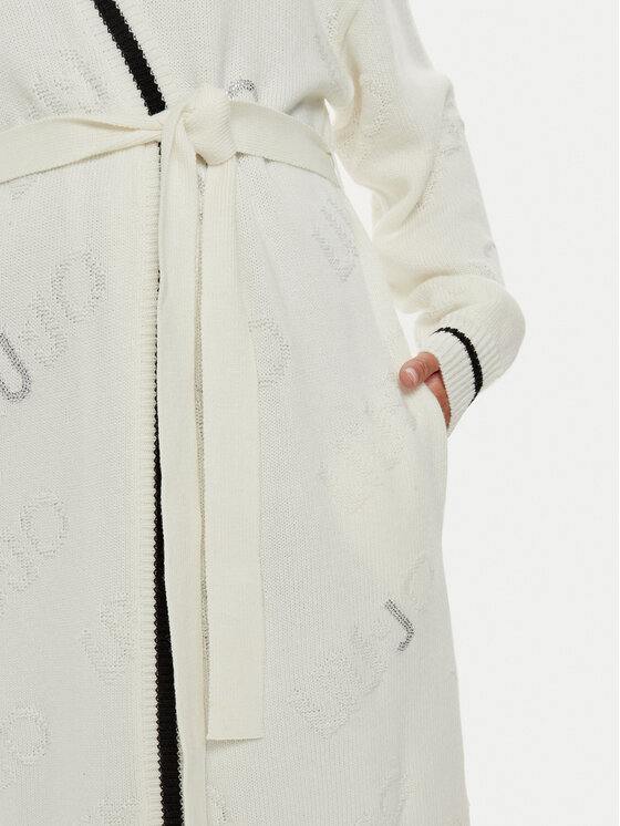 Liu Jo Sport Liu Jo Sport Strickjacke TF4216 MS55L Weiß Regular Fit