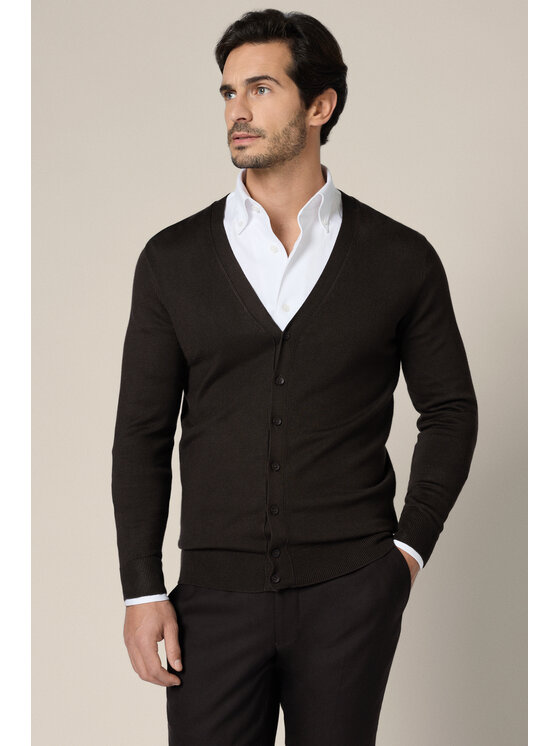 Lancerto Lancerto Kardigan Elva SW073225000049 Brązowy Regular Fit