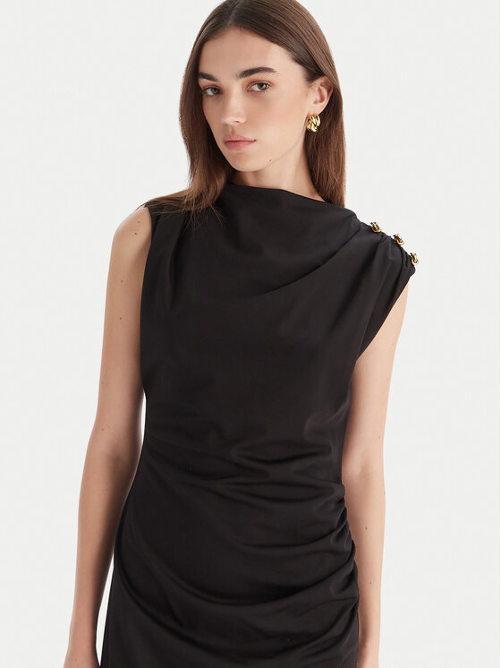 Marella Marella Koktejlové šaty Scuola 2523626011 Čierna Slim Fit