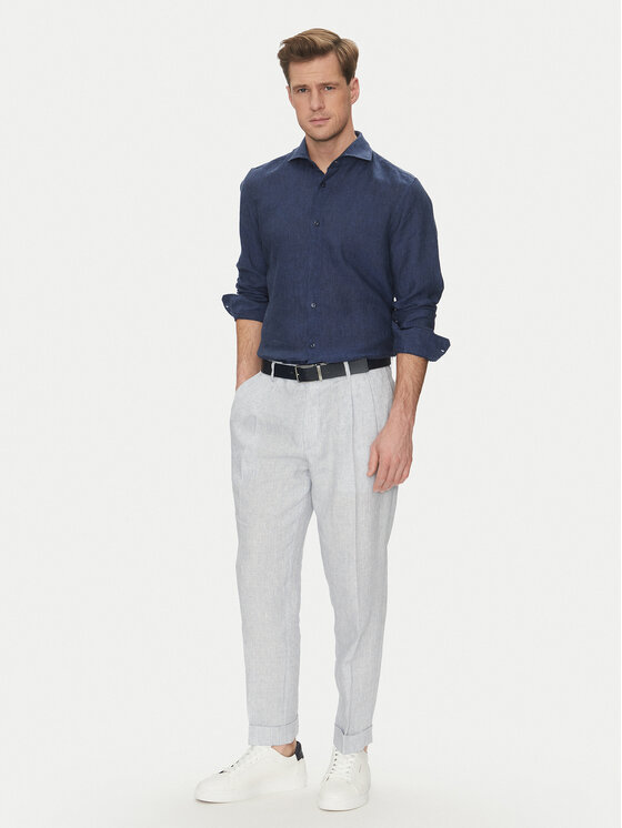 JOOP! JOOP! Košulja 17 JSH-146Pai-W 30046075 Tamnoplava Slim Fit